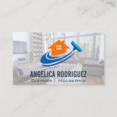 Carte De Visite Icône Nettoyage à domicile | Salon (Devant)