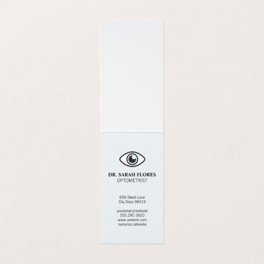 Carte De Visite Icône oeil | Graphique de vision (Intérieur déplié)