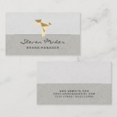 Carte De Visite Icône Oiseau Origami (Devant / Derrière)