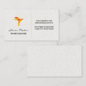 Carte De Visite Icône Oiseau Origami | Arrière - plan de texture p (Devant / Derrière)