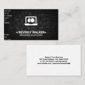 Carte De Visite Icône Ordinateur et Conversation (Devant / Derrière)