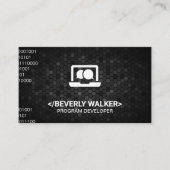 Carte De Visite Icône Ordinateur et Conversation (Devant)