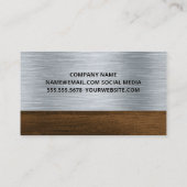 Carte De Visite Icône Outils de menuiserie | Arrière - plan de mét (Dos)