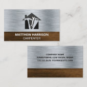 Carte De Visite Icône Outils de menuiserie | Arrière - plan de mét (Devant / Derrière)