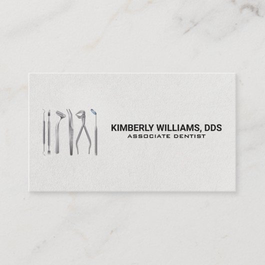 Carte De Visite Icône Outils dentaires (Devant)