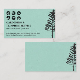 Carte De Visite Icône Outils d'équipement de jardin   Arborescence