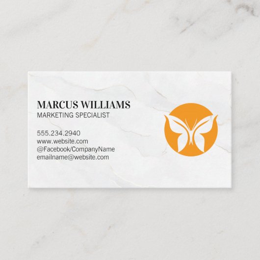 Carte De Visite Icône Papillon (Devant)