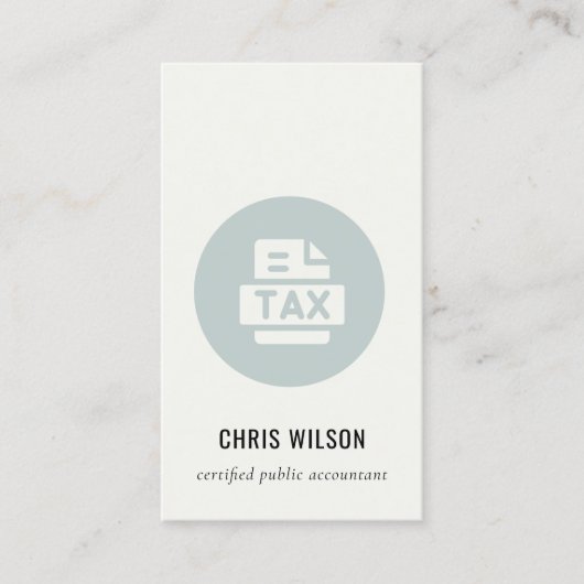 CARTE DE VISITE ICÔNE PRÉPARATEUR DE L'AGENT DE DÉCLARATION DE TAX (Devant)