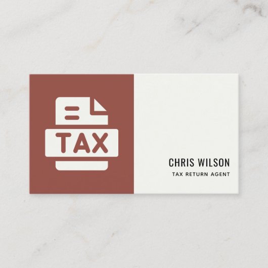 CARTE DE VISITE ICÔNE PRÉPARER DE L'AGENT DE DÉCLARATION DE TAXE M (Devant)
