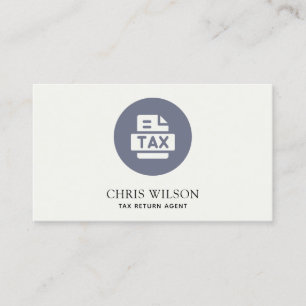 CARTE DE VISITE ICÔNE PRÉPARER DE L'AGENT DE DÉCLARATION DE TAXE M