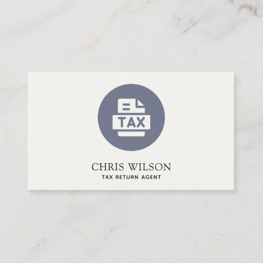 CARTE DE VISITE ICÔNE PRÉPARER DE L'AGENT DE DÉCLARATION DE TAXE M (Devant)