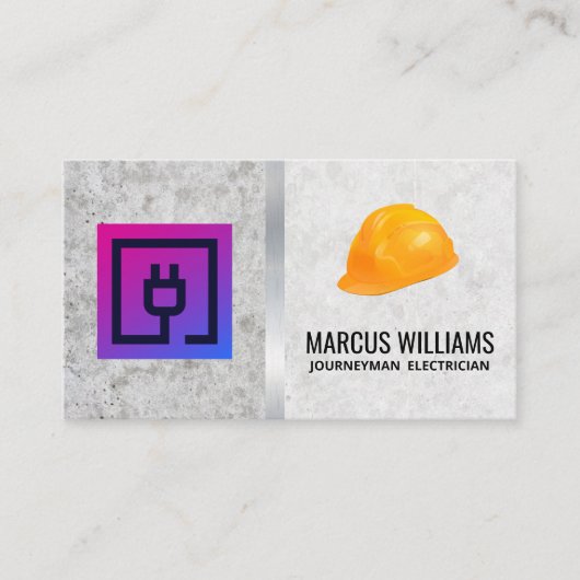 Carte De Visite Icône prise électrique | Hardhat (Devant)