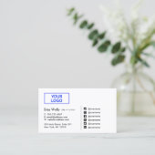 Carte De Visite Icône Professionnel Médias Sociaux Ajouter Votre L (Debout devant)