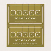 Carte De Visite Icône Professionnelle Or & Blanc Double Fidélité (Intérieur déplié)