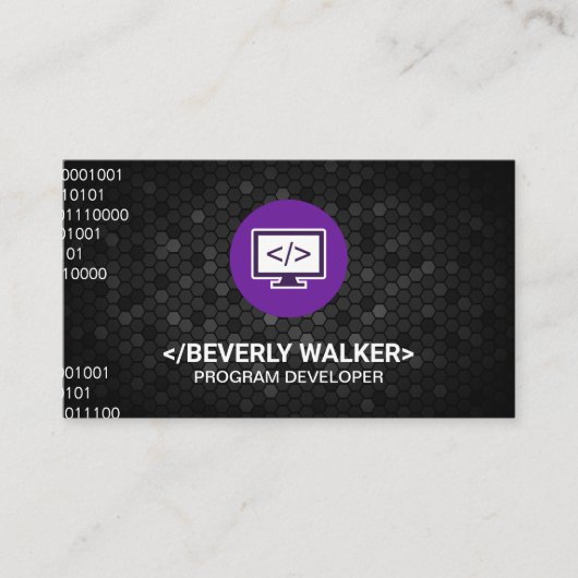 Carte De Visite Icône Programmation (Devant)