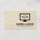 Carte De Visite Icône Programmeordinateur | Circuit Board (Devant)
