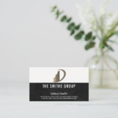 Carte De Visite Icône Réaltor | Texture noire (Debout devant)