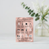 Carte De Visite Icône rose Gold Metallic Brows Aftercare (Debout devant)