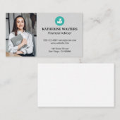 Carte De Visite Icône Sac Argent | Planificateur financier (Devant / Derrière)