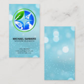 Carte De Visite Icône Services de nettoyage | Arrière - plan Spark (Devant / Derrière)