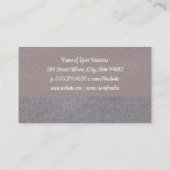 Carte De Visite Icône Silverware | Cuir | Lin (Dos)