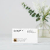 Carte De Visite Icône Simple Plain Moderne Professionnel Gold Home (Debout devant)