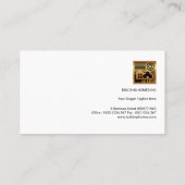 Carte De Visite Icône Simple Plain Moderne Professionnel Gold Home (Dos)