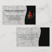 Carte De Visite Icône Sky Scraper Building / Graphique de marché S (Devant / Derrière)