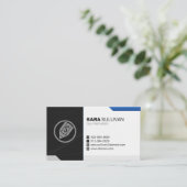 Carte De Visite Icône Stylo Dollar Finance Fiscale Préparateur fis (Debout devant)