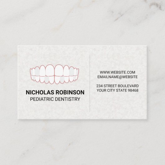 Carte De Visite Icône Teeth | dentisterie (Devant)