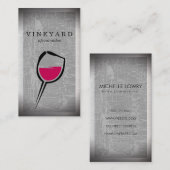 Carte De Visite Icône Verre Vin (Devant / Derrière)