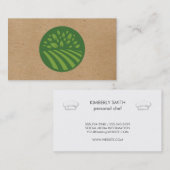 Carte De Visite Icône verte naturelle (Devant / Derrière)