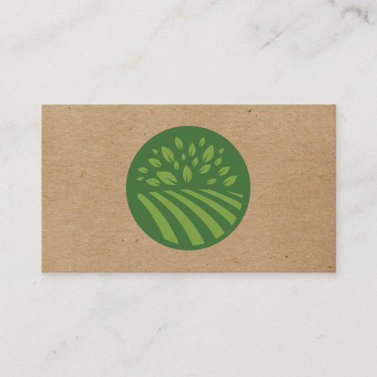 Carte De Visite Icône verte naturelle (Devant)