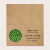 Carte De Visite Icône verte naturelle (Extérieur déplié)