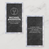 Carte De Visite Icône Vin | ARRIÈRE - PLAN (Devant / Derrière)