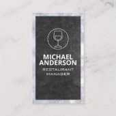 Carte De Visite Icône Vin | ARRIÈRE - PLAN (Devant)