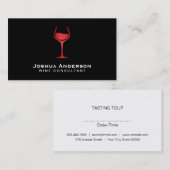 Carte De Visite Icône Vin Rouge (Devant / Derrière)