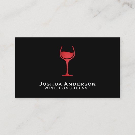 Carte De Visite Icône Vin Rouge (Devant)