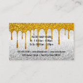 Carte De Visite Icône Whisk | Parties scintillant d'or (Dos)