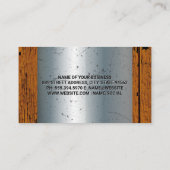 Carte De Visite Icône Wrench | Bois métallique et ancien (Dos)