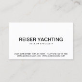 Carte De Visite icône yacht (Dos)