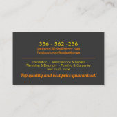 Carte De Visite Icônes d'amélioration résidentielle - Handyman ser (Dos)