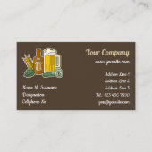 Carte de visite Icônes de bière (Devant)