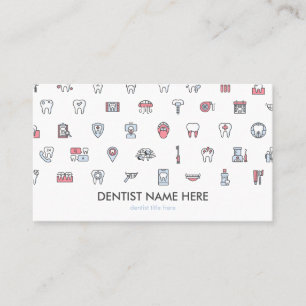 Carte De Visite Icônes de clinique dentaire dentiste dents