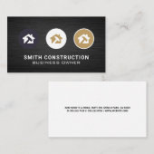 Carte De Visite Icônes de construction (Devant / Derrière)