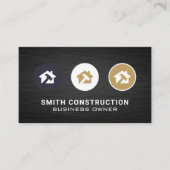 Carte De Visite Icônes de construction (Devant)