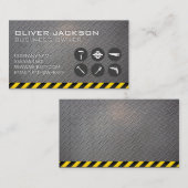 Carte De Visite Icônes de construction | Métal rouillé | Acier (Devant / Derrière)