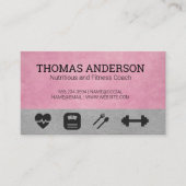 Carte De Visite Icônes de fitness (Devant)