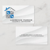 Carte De Visite Icônes de la maison de construction | Entrepreneur (Devant / Derrière)