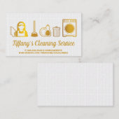 Carte De Visite Icônes de l'alimentation de nettoyage de l'or | Tu (Devant / Derrière)